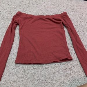 Long sleeve off the shoulder top